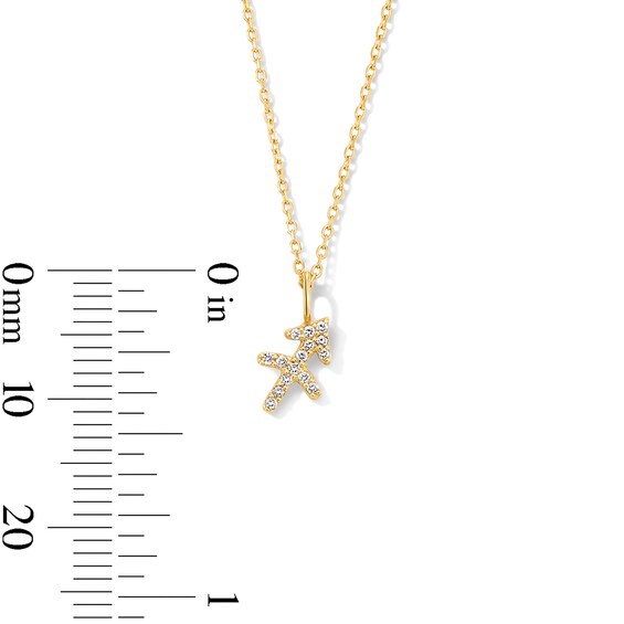 1/20 CT. T.w. Lab-Grown Diamond Zodiac Sagittarius Pendant in 10K Gold (F/Vs2)