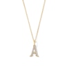 Thumbnail Image 1 of 1/20 CT. T.W. Lab-Grown Diamond Letter “A” Initial Pendant in 10K Gold (F/VS2)