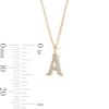 Thumbnail Image 6 of 1/20 CT. T.W. Lab-Grown Diamond Letter “A” Initial Pendant in 10K Gold (F/VS2)
