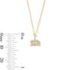 Thumbnail Image 5 of 1/15 CT. T.W. Lab-Grown Diamond Zodiac Aquarius Pendant in 10K Gold (F/VS2)