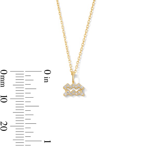 1/15 CT. T.w. Lab-Grown Diamond Zodiac Aquarius Pendant in 10K Gold (F/Vs2)