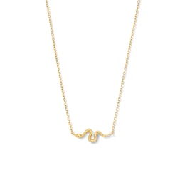 Textured Snake Necklace in 10K Gold