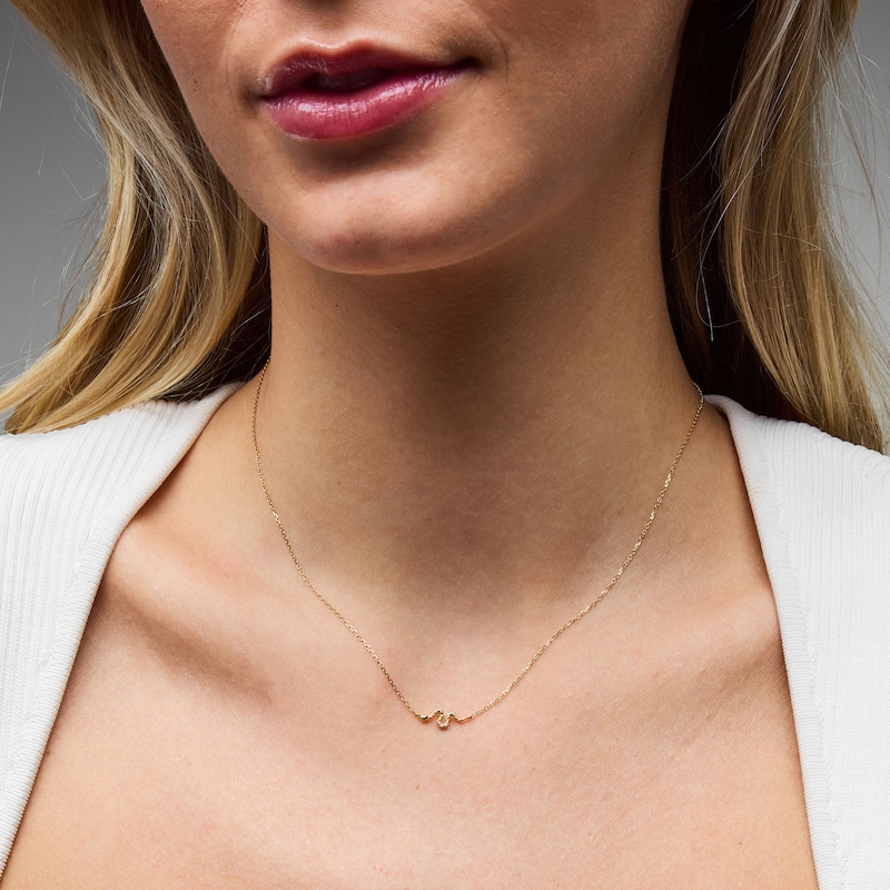 Main Image 2 of Textured Snake Necklace in 10K Gold