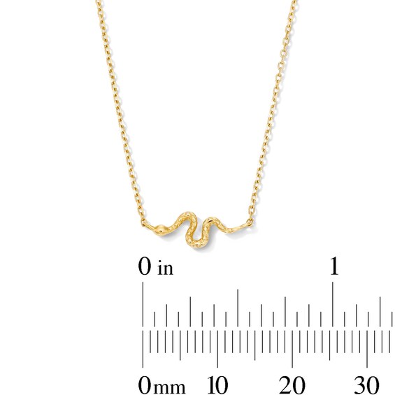 Textured Snake Necklace in 10K Gold
