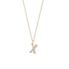Thumbnail Image 1 of 1/20 CT. T.W. Lab-Grown Diamond Letter “X” Initial Pendant in 10K Gold (F/VS2)
