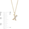 Thumbnail Image 5 of 1/20 CT. T.W. Lab-Grown Diamond Letter “X” Initial Pendant in 10K Gold (F/VS2)