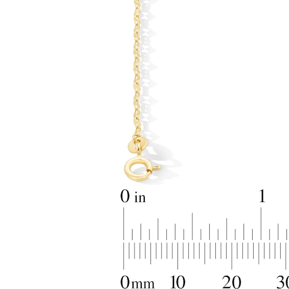 Flat Oval Mirror Chain Bracelet in Solid Sterling Silver with 18K Gold Plate - 7.25″