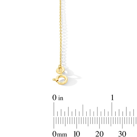 Lab-Grown Diamond-Accent and Heart Station Bracelet in Sterling Silver with 18K Gold Plate (H/Si2) - 7.25″