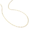 Thumbnail Image 4 of Flat Oval Mirror Chain Necklace in Solid Sterling Silver with 18K Gold Plate