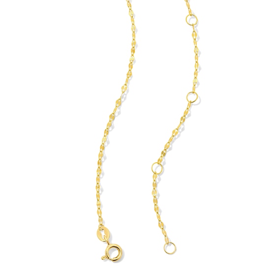 Flat Oval Mirror Chain Necklace in Solid Sterling Silver with 18K Gold Plate