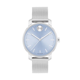 Ladies' Movado Bold® Access Analog Watch with Blue Dial and Mesh Bracelet (Model: 3601310)