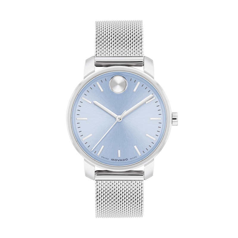 Main Image 1 of Ladies' Movado Bold® Access Analog Watch with Blue Dial and Mesh Bracelet (Model: 3601310)