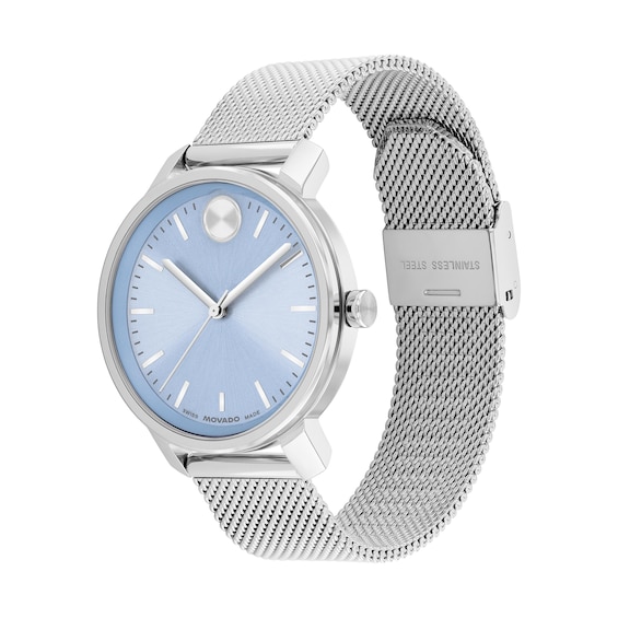 Ladies' Movado Bold® Access Analog Watch with Blue Dial and Mesh Bracelet (Model: 3601310)
