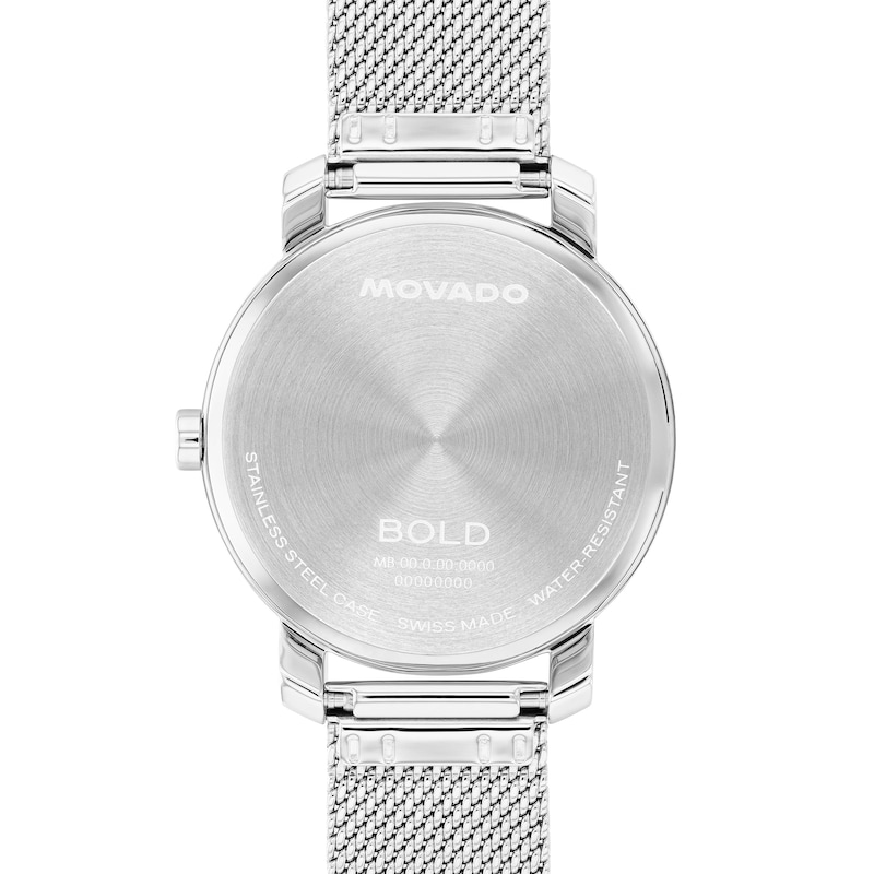 Main Image 3 of Ladies' Movado Bold® Access Analog Watch with Blue Dial and Mesh Bracelet (Model: 3601310)