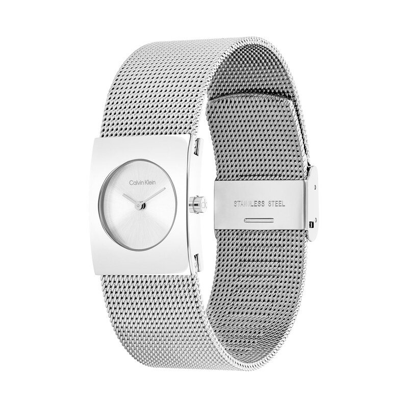 Main Image 2 of Ladies' Calvin Klein Pulse Watch with Silver-Tone Dial and Mesh Bracelet (Model: 25100135)