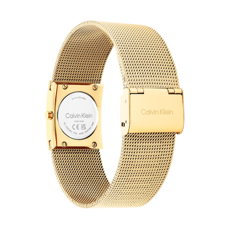 Main Image 3 of Ladies' Calvin Klein Pulse Watch with Green Dial and Gold-Tone Mesh Bracelet (Model: 25100136)
