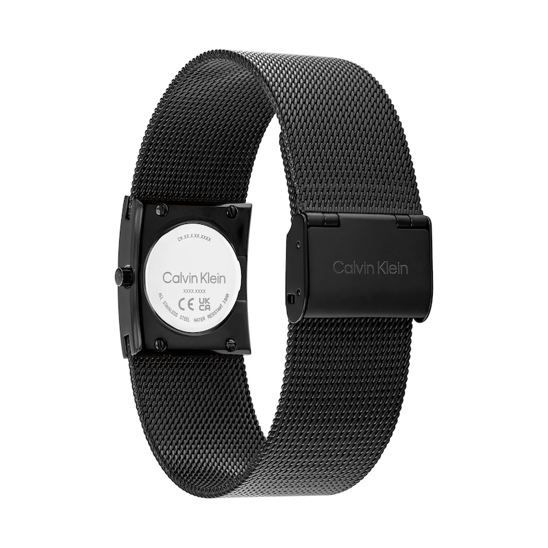 Main Image 3 of Ladies' Calvin Klein Pulse Watch with Black Dial and Black IP Mesh Bracelet (Model: 25100138)