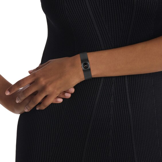 Ladies' Calvin Klein Pulse Watch with Black Dial and Black IP Mesh Bracelet (Model: 25100138)