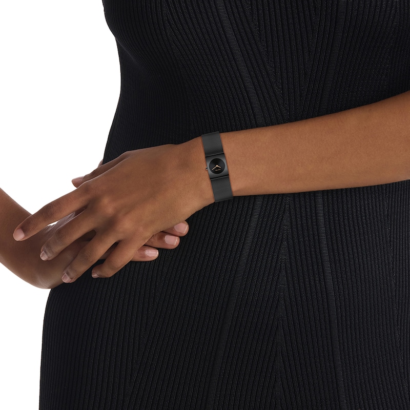 Main Image 4 of Ladies' Calvin Klein Pulse Watch with Black Dial and Black IP Mesh Bracelet (Model: 25100138)