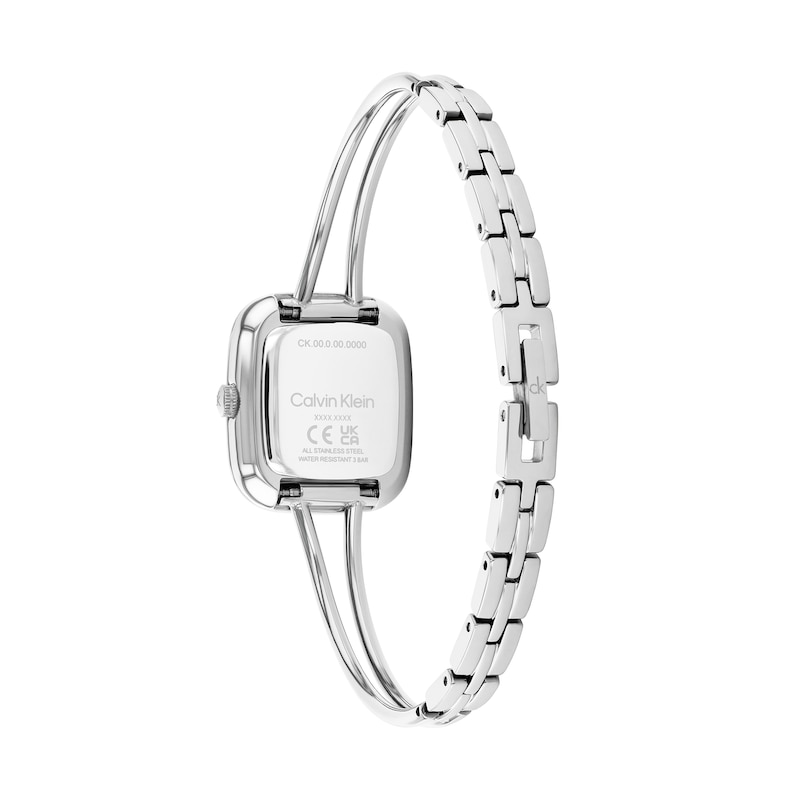 Main Image 3 of Ladies' Calvin Klein Adore Analog Bangle Watch with Silver-Tone Rectangular Dial (Model: 25100131)