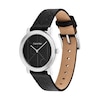 Thumbnail Image 2 of Ladies' Calvin Klein CK Monogram Analog Watch with Black Dial and Black Leather Strap (Model: 25100128)