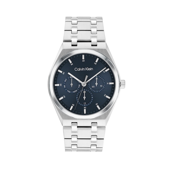 Men's Calvin Klein Motion Chronograph Watch with Navy Blue Dial and Stainless Steel Bracelet (Model: 25200520)