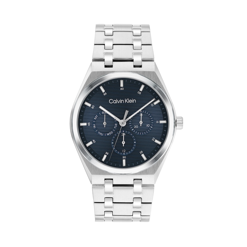 Main Image 1 of Men's Calvin Klein Motion Chronograph Watch with Navy Blue Dial and Stainless Steel Bracelet (Model: 25200520)