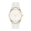 Thumbnail Image 1 of Men's Calvin Klein Motion Chronograph Watch with White Dial and Two-Tone Bracelet (Model: 25200533)