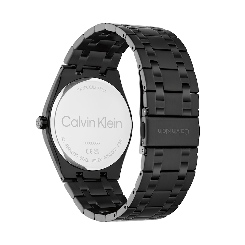 Main Image 3 of Men's Calvin Klein Motion Chronograph Watch with Black Dial and Black IP Bracelet (Model: 25200522)