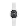 Thumbnail Image 1 of Ladies' Calvin Klein Twisted Bezel Oval Analog Watch with Black Dial and Mesh Bracelet (Model: 25100151)