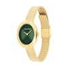 Thumbnail Image 2 of Ladies' Calvin Klein Twisted Bezel Oval Analog Watch with Green Dial and Gold-Tone Mesh Bracelet (Model: 20614022)