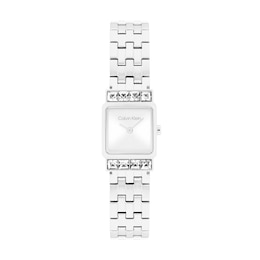 Ladies' Calvin Klein Poise Square Analog Watch with Silver-Tone Dial and Crystal Bezel (Model: 20614027)