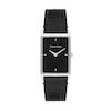 Thumbnail Image 1 of Men's Calvin Klein Dapper Black Rectangle Dial Watch with Black Leather Strap (Model: 25200528)