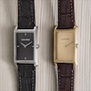Thumbnail Image 5 of Men's Calvin Klein Dapper Black Rectangle Dial Watch with Black Leather Strap (Model: 25200528)
