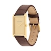 Thumbnail Image 2 of Men's Calvin Klein Dapper Gold-Tone Rectangle Dial Watch with Brown Leather Strap (Model: 25200530)