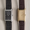 Thumbnail Image 5 of Men's Calvin Klein Dapper Gold-Tone Rectangle Dial Watch with Brown Leather Strap (Model: 25200530)
