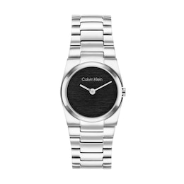 Ladies' Calvin Klein CK Unite Analog Watch with Black Dial and Stainless Steel Bracelet (Model: 25100121)