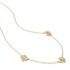 Thumbnail Image 4 of Lab-Grown Diamond-Accent Flower Station Necklace in Sterling Silver with 14K Gold Plate (F/SI2)