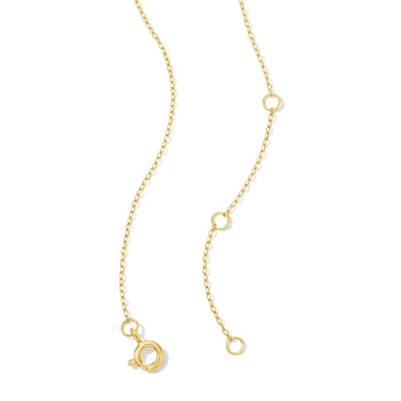 Lab-Grown Diamond-Accent Flower Station Necklace in Sterling Silver with 14K Gold Plate (F/Si2)