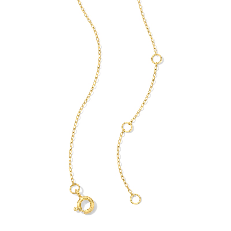 Main Image 5 of Lab-Grown Diamond-Accent Flower Station Necklace in Sterling Silver with 14K Gold Plate (F/SI2)