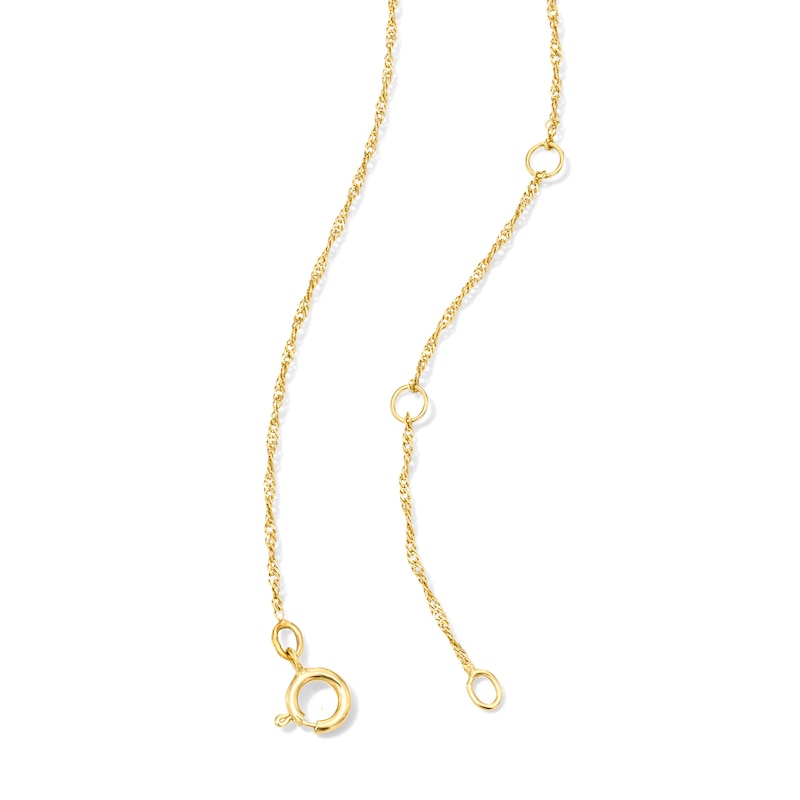 Main Image 4 of Lab-Grown Diamond-Accent Teardrop Dangle Station Necklace in Sterling Silver with 14K Gold Plate (F/SI2)