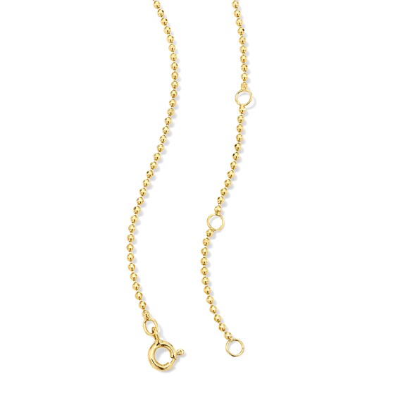 Lab-Grown Diamond-Accent Starburst Station Necklace in Sterling Silver with 14K Gold Plate (F/Si2)