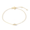 Thumbnail Image 1 of 1/20 CT. T.W. Lab-Grown Diamond Quartet Bracelet in Sterling Silver with 14K Gold Plate (F/SI2) - 7.25″
