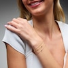 Thumbnail Image 3 of 1/20 CT. T.W. Lab-Grown Diamond Quartet Bracelet in Sterling Silver with 14K Gold Plate (F/SI2) - 7.25″