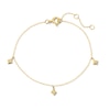 Thumbnail Image 1 of Lab-Grown Diamond-Accent Rhombus Dangle Station Bracelet in Sterling Silver with 14K Gold Plate (F/SI2) - 7.25″
