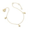 Thumbnail Image 3 of Lab-Grown Diamond-Accent Rhombus Dangle Station Bracelet in Sterling Silver with 14K Gold Plate (F/SI2) - 7.25″