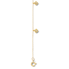 Thumbnail Image 4 of Lab-Grown Diamond-Accent Flower Dangle Station Bracelet in Sterling Silver with 14K Gold Plate (F/SI2) - 7.25″