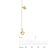 Thumbnail Image 5 of Lab-Grown Diamond-Accent Flower Dangle Station Bracelet in Sterling Silver with 14K Gold Plate (F/SI2) - 7.25″