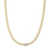 Thumbnail Image 1 of Lab-Grown Diamond-Accent Solitaire Necklace in Sterling Silver with 14K Gold Plate (F/SI2)