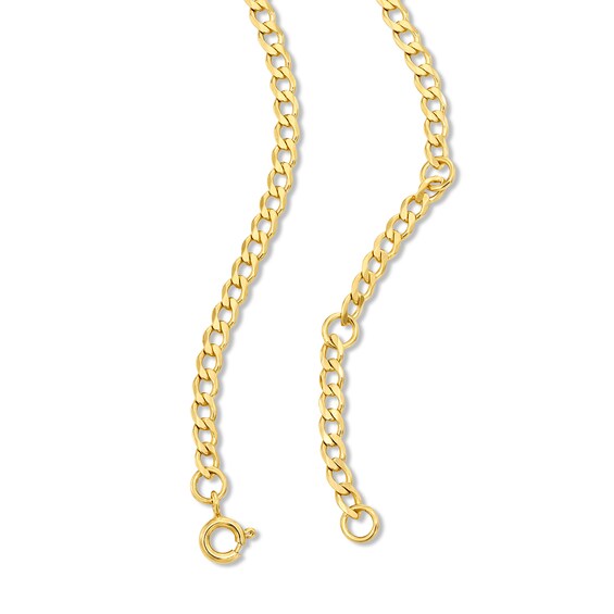 Lab-Grown Diamond-Accent Solitaire Necklace in Sterling Silver with 14K Gold Plate (F/Si2)